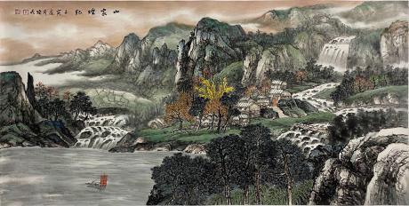 山家烟起