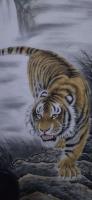 洛阳市美术家协会会员 王惠珍动物画作品《虎》