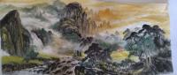 洛阳市美术家协会会员 王惠珍山水画作品《金色山林》