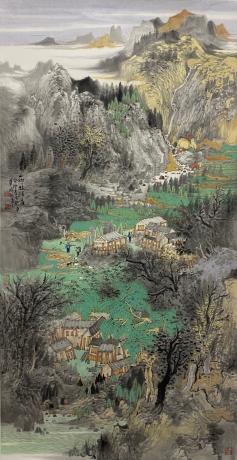 山乡牧归图