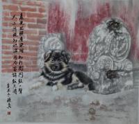 洛阳市美术家协会会员 王惠珍动物画作品《忠诚卫士》
