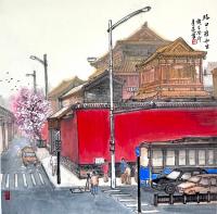 中国美术家协会会员 张建亮其他作品《路口雍和宫》