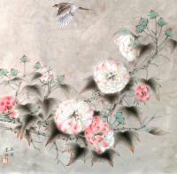 湖南省美术家协会会员 胡林其他作品《从芙蓉花上飞过》