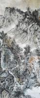 河南省美术家协会会员 张海胜山水画作品《幽壑鸣泉》