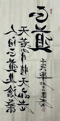 左手反笔书法作品