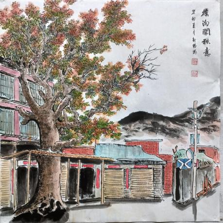 旗沟阁秋意