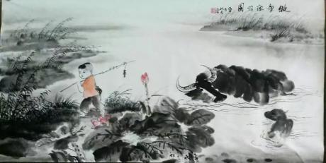 牧童渔归图