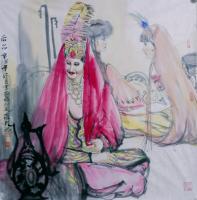 新疆美术家协会会员 张平其他作品《后台》