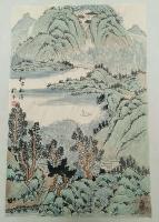 北京书法家协会会员 季松涛山水画作品《小桥流水人家》