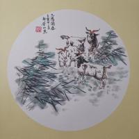 陕西省美术家协会会员 郑金山其他作品《三羊开泰》