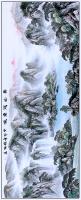 江苏省美术家协会会员 高晓林山水画作品《小六尺精品山水一一云山淡含烟一一3877》