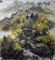 中国书画院高级院士&陕西省美术家协会会员&著名作家画家 穆海峰其他作品《虎头山上花正黄》