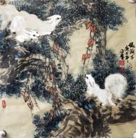 中国书画院高级院士&陕西省美术家协会会员&著名作家画家 穆海峰其他作品《花鸟》