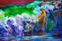 职业书画艺术家 裘炎风景画作品《快意畅想幻梦之地》