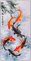 四尺中堂玄关画一一鸿运当头一一4298