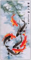 四尺中堂玄关画一一祥瑞太极一一4301