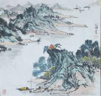 湖南省美术家协会会员 罗云山水画作品《山水》