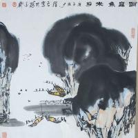 湖南省美术家协会会员 罗云山水画作品《洞庭渔米乡》
