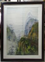 职业书画家 候志华风景画作品《深山里的幽静不带框》