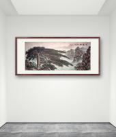 重庆市美术家协会会员 郭正军山水画作品《迎客松》