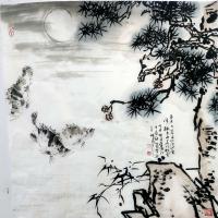江苏省美术家协会会员 杨德利花鸟画作品《松贵图》