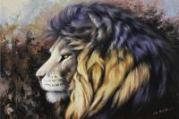 艺术家 李姝凝动物画作品《金英哲狮子》