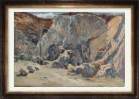 职业艺术家 常保安风景画作品《小天池写生》