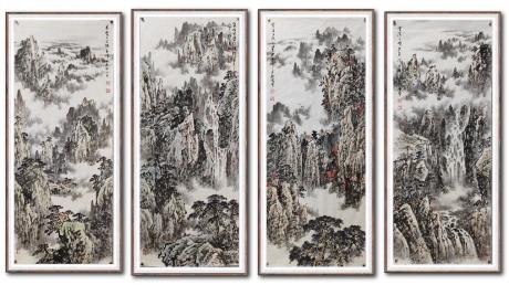黄山四条屏