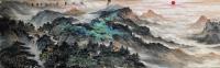 艺术家 李发叶山水画作品《旭日东升》