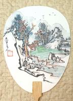 职业艺术家 张继博山水画作品《扇子团扇》