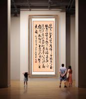 职业书画艺术家 于广树行草作品《波光粼水阁清辉玉指琴玉指琴律音飘荡醉美荷心随风逐浪飞仙月窗下品诗我独吟我独吟书墨入》