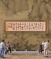 职业书画艺术家 于广树行草作品《世事一场大梦人生几度秋凉夜来风叶已鸣廊看取眉头鬓上酒贱常愁客少月明多被云妨中秋谁与共孤光》