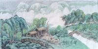 洛阳市美术家协会会员 王惠珍山水画作品《新绿》