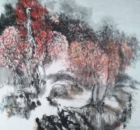 洛阳市美术家协会会员 王惠珍山水画作品《曲径通幽》