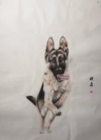 洛阳市美术家协会会员 王惠珍动物画作品《归来》