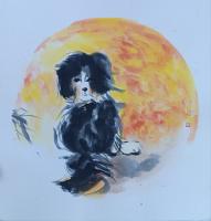 洛阳市美术家协会会员 王惠珍动物画作品《等你》