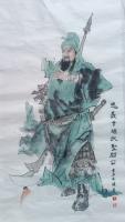 洛阳市美术家协会会员 王惠珍人物画作品《关公》