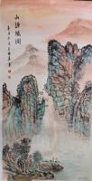 洛阳市美术家协会会员 王惠珍山水画作品《气壮山河》