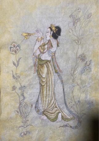 敦煌壁画供养天女