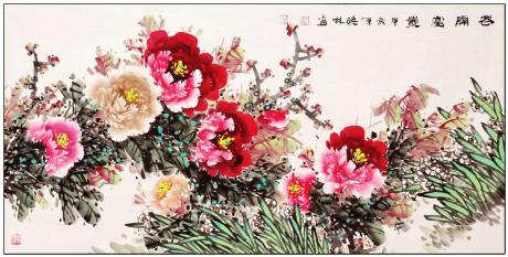 四尺牡丹花开富贵一一4983