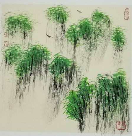 山间飞鸟