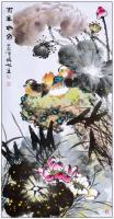 四尺中堂玄关画一一百年好合一一5070