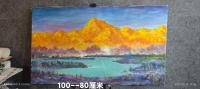 中国同泽书画研究院书画家 李瑞章风景画作品《金山》