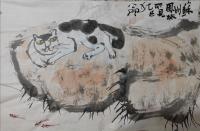河北省美术家协会会员 杨海永花鸟画作品《吾家狸奴图》