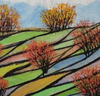 艺术家 高陆甲山水画作品《田园风光》