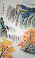 艺术家 钟源山水画作品《大美金秋》