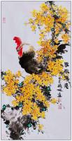 三尺中堂玄关画一一春风得意一一5133