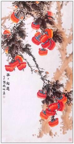 四尺中堂玄关画一一事事如意一一5144