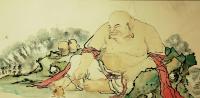  朱双易其他作品《水陆画弥勒戏蟾》