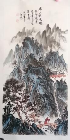 寒山访友图